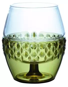 Hario hot drink glass 260ml transparent olive green HDG-260-TOG