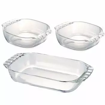 HARIO HTZ-2808 Toaster Plate, set of 3, transparent