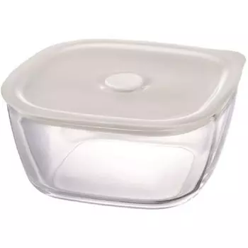 HARIO Made in Japan Heat-resistant Glass Airtight Storage Container/Corner 1200ml BUONO kitchen KSTM-120-TW Clear