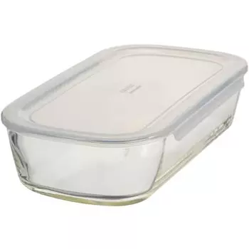 HARIO Made in Japan Heat-resistant Glass Storage Container Square 1400ml BUONO kitchen KSTL-140-TW Clear