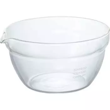 HARIO Made in Japan Heat Resistant Glass Single Mouth Bowl 400ml KB-40-BK Clear