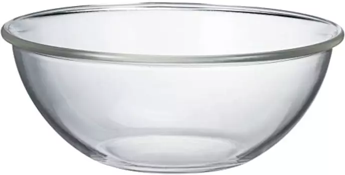 HARIO MXPA-250-BK Heat Resistant Glass Shallow Bowl, 86.5 fl oz (2,500 ml), Buono Kitchen Multi Ball, Clear, Made in Japan
