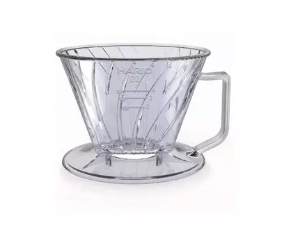 HARIO Pegasus Dripper 02 Прозрачная капельница для кофе на 2–4 чашки, сделано в Японии PED-02-T