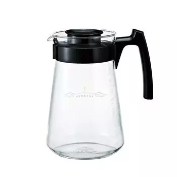 HARIO Pegasus Server 1000 Сейф для микроволновой печи, 1000 мл, на 2–8 чашек, черный, сделано в Японии PES-03-B