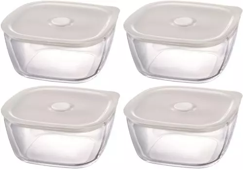 HARIO Сделано в Японии Стеклянный герметичный контейнер для хранения 1200 мл BUONO кухонный набор из 4 термостойких контейнеров/угловой KSTM-120-TW