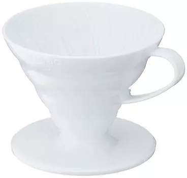 HARIO V60 02 Прозрачная капельница для кофе Белая капельница для кофе на 1–4 чашки VD-02W