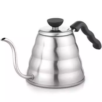 HARIO V60 Drip Kettle Hairline Silver Practical 800ml Compatible with Gas/IH Made in Japan VKB-120HSV