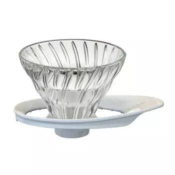 HARIO V60 Heat Resistant Glass Transparent Dripper 01 For Cups White Made in Japan 1~2 VDGR-01-W белый
