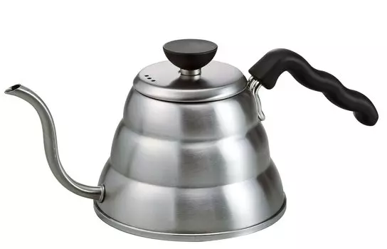 HARIO V60 капельный чайник Vono практичная емкость 600 мл открытый совместимый Hairline Silver Сделано в Японии Подарок Подарок Fire/IH VKBR-100-HSV серебряный