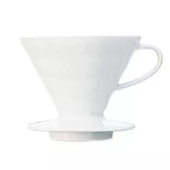 HARIO V60 Прозрачная капельница 01 Керамическая на 1-2 чашки 200 мл Белая Сделано в Японии VDC-01W
