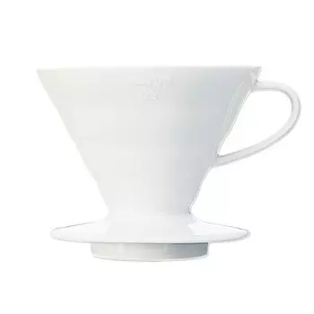 HARIO V60 Прозрачная капельница 02 Керамическая W Можно мыть в посудомоечной машине Для чашек 300 мл Белый Сделано в Японии 1-4 В постоянного тока-02W