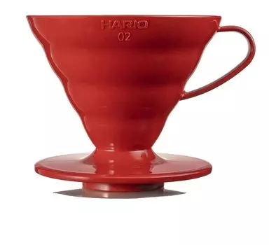 HARIO V60 Прозрачная капельница 02 Красная для чашек Кофейная ручная капельница Сделано в Японии 1~4 VDR-02-R красный