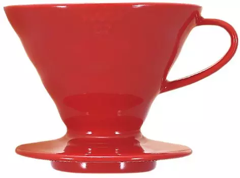 HARIO V60 Transparent Dripper 02 Ceramic Red for Cups Coffee Hand Drip Made in Japan 1-4 VDCR-02-R красный