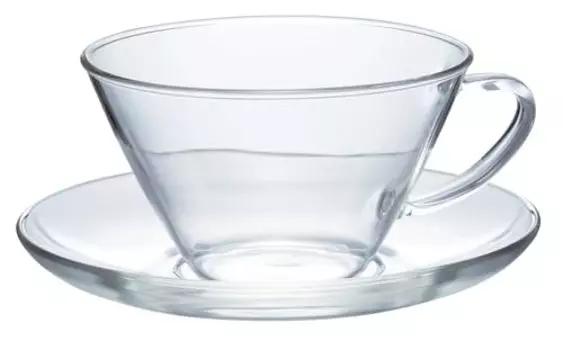 Hario Wide Tea Cup and Saucer Set, 230ml