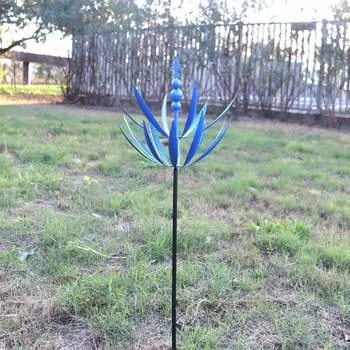 Harlow Wind Spinner, металлическая ветряная мельница, 3D ветровая кинетическая скульптура, газонная металлическая ветровая солнечная вертушка, декор для двора и сада красный