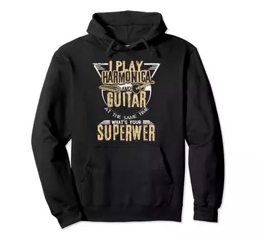 harmonica and guitar hoodie