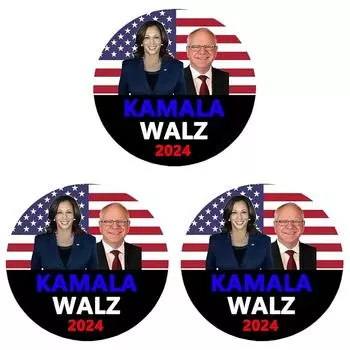 Harris Walz 2024 Президентские значки Брошь Декор Круглые Круглые Значки (Стиль А)