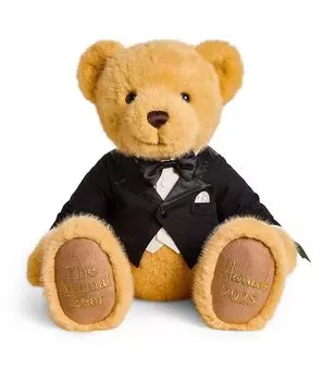 Harrods 2025 Ежегодный медведь Генри Чай Танец смокинг медведь мягкая игрушка Длинные волосы Коричневый 34 см [Товар]