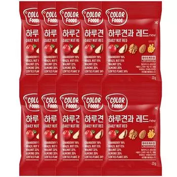 Haru Nut Red Mixed Nuts, 20g, 10 pieces, Korean nuts