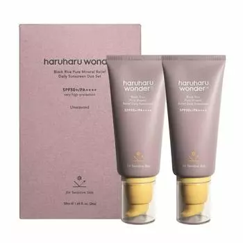 HARUHARU WONDER Черный рис Pure Mineral Relief Daily Sunscreen Duo