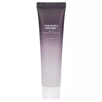 Haruharu, Wonder®, черный рис, тройной AHA-гель для умывания, без запаха, 3,38 жидких унций (100 мл)