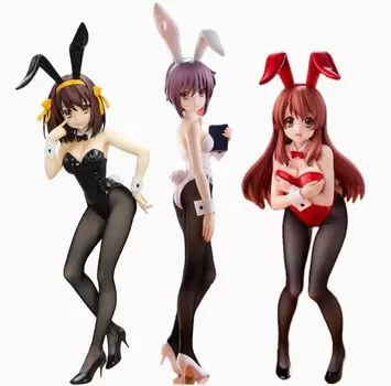 Haruhi Suzumiya Yuki Nagato Mikuru Asahina Figure BiCute Bunnies Figure The Melancholy of Haruhi Suzumiya All 3 Types Official Goods