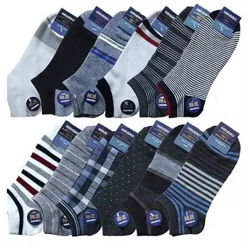 [HARUSAKU] носки-кроссовки мужские женские носки носки длиной до щиколотки комплект из 12 пар
