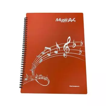 Харутаро Музыкальный файл формата А4 для фортепиано, духовых инструментов, нот, двойной, с возможностью записи, вмещает до 40 листов (оранжевый) оранжевый