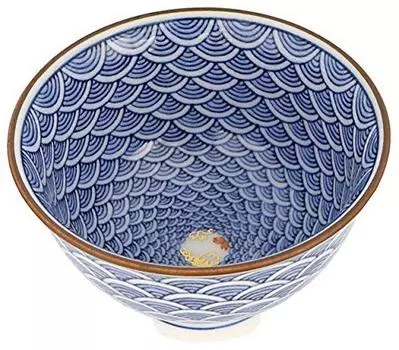 Hasami Ware 34692 Mido Kiln Small Sencha Blue Sea Waveless Fuji