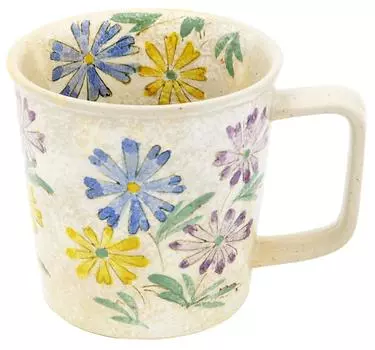 Hasami Ware Aizome Kiln Mug Flowers Blue 35186 синий