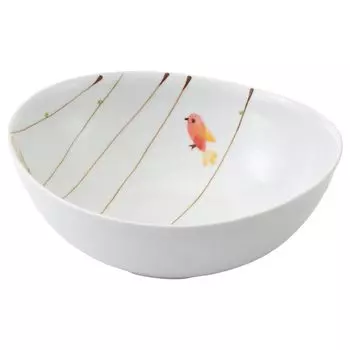 Миска тарелка Хасами варе вместимость 730 мл Колибри красный Подходит для микроволновой печи Подходит для посудомоечной машины 25381 прибл. красный