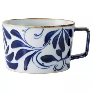 Hasami ware capacity karakusa microwave dishwasher safe 25262 mug, large, approx. 390ml, blue, safe,