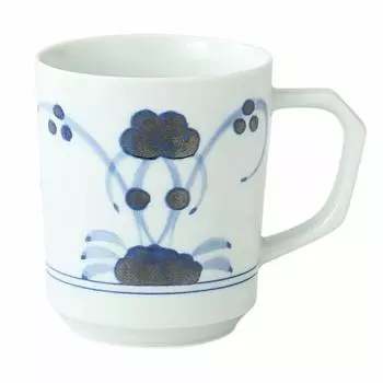 Hasami ware dyed crest mug flower crest 19353 белый