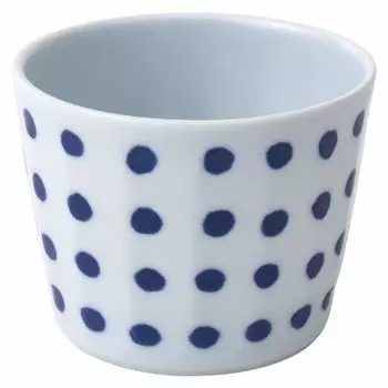 Hasami ware Indigo Japan beveled lightweight cup bean squeezer pattern 42858