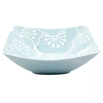 Hasami ware large bowl diameter Blue plum 18086 Hafuri approx. 23.5cm сливовый