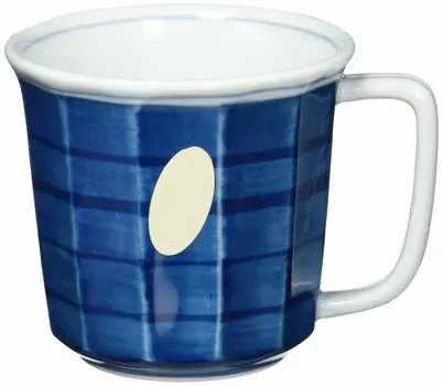 Hasami Ware Легкая микроволновая посудомоечная машина Gosumaki Landscape Сделано в Японии 32025 Кружка «Каругару», узор, синяя, безопасная, безопасная,