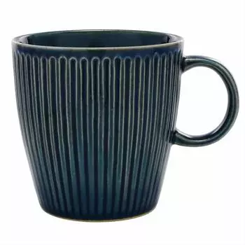 Hasami ware mug cup relief blue