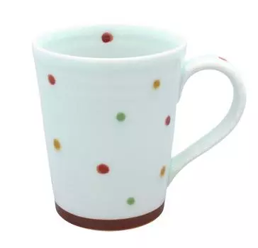 Hasami Ware Shigeyama Pottery Цветная кружка в горошек Красная 23-079 красный