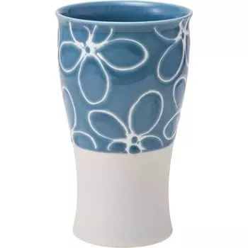 Hasami Ware Shohogama Shochu Cup Beer Cup Free Cup 400ml Flower Blue Blue 20466 Approx.