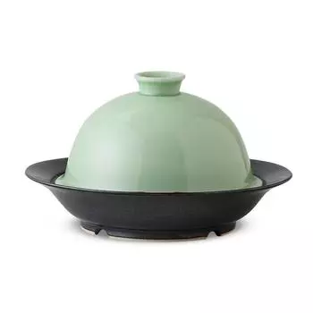 Hasamiyaki CtoC JAPAN Easy steaming in the microwave Steam Cook Green x D18 x H12 350 W19.5 (cm) (cc) зелёный