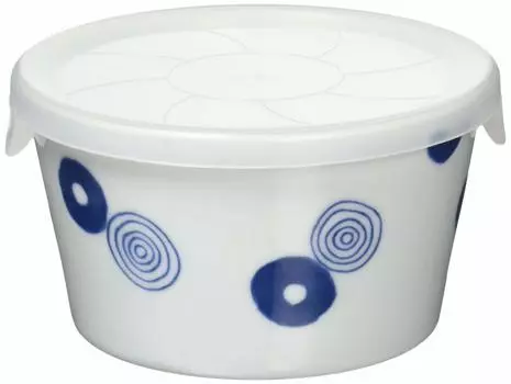 Hasamiyaki Indigo Japan микроволновая печь, упаковка с крышкой, диаметр 11 см, без упаковки, маленькая миска, узор Whirlpool, можно мыть в посудомоечной машине, сделано в Японии 42871