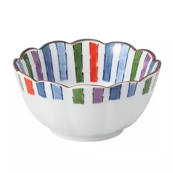 Hasamiyaki Small Bowl Plate with Kinjugusa Diameter Microwave Dishwasher Made in Japan 43747 Pattern, 8cm, Safe, Safe,