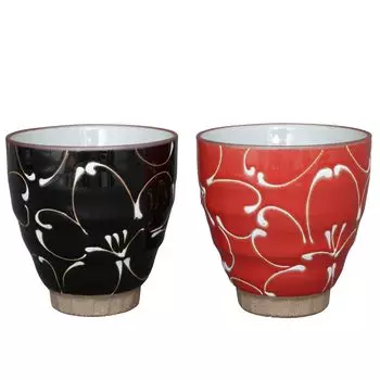 Hasamiyaki teacup pair unique Japanese flower scissors set, couple s teacup, teacup, teacup, scissors,