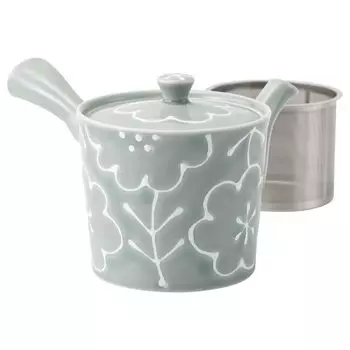 Hasamiyaki teapot teapot capacity 400ml SS stainless with tea strainer Maria Gray Microwave safe Dishwasher safe 24727 approx. (super steel)