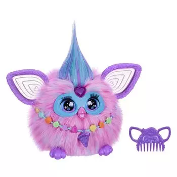 Hasbro Furby Cotton Candy розовая и синяя интерактивная игрушка для мальчиков и девочек в возрасте 15 модных аниматронных электрических плюшевых игрушек для детей G1639 хлопок конфеты