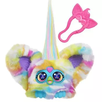 Hasbro Furby Furblets Ziva Мини Электрическая Плюшевая Игрушка для Мальчиков и Возрастов Furby Настоящий Друг, Девочек, 6+, Радуга, Зебра, Говорящий, Музыкальный, G1778,