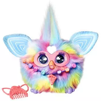 Hasbro Furby интерактивная игрушка для мальчиков и девочек рождественский подарок возрастов поставляется с 15 модными аниматронными электрическими плюшевыми игрушками для детей F8900 подлинный