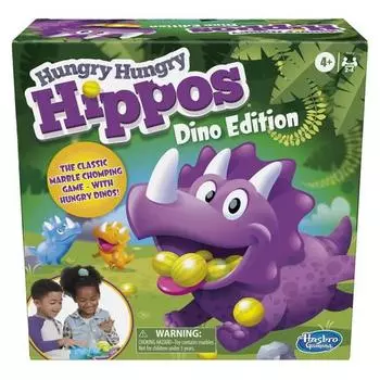 Hasbro Gaming Childrens Hungry Hippo Dinosaur Edition Настольная игра, популярная корейская игра