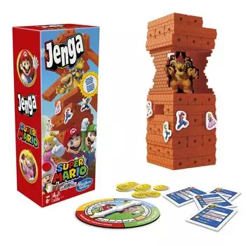 Hasbro Gaming Jenga Super Mario Super Mario Block Stacking Tower Game for Ages E9487 Подлинный продукт для поклонников, 8+