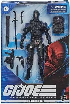 Hasbro GI JOE CLASSIFIED SERIES 6-дюймовая фигурка SNAKE EYES Overseas Snake Eyes GIJoe [Товар] чёрный
